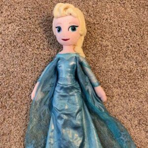 Disney Store Elsa Ice Princess Frozen Plush Doll Toy Stuffed 20"